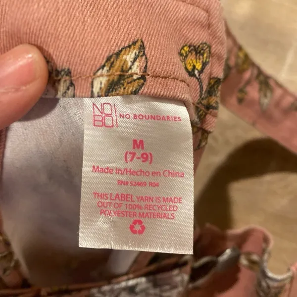 Floral denim overall dress - Image 4