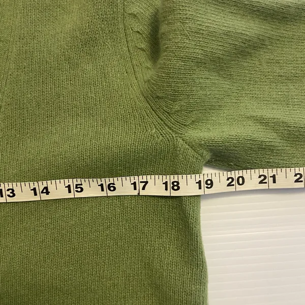 Tweeds Soft Green Angora Lambswool‎ Wool Cardigan 1 Button Sweater Kimono Size S - Image 9