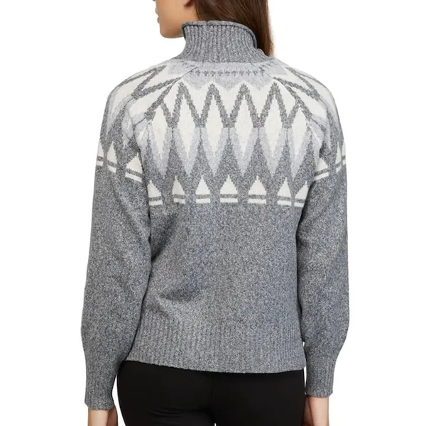 Badgley Mischka Fair Isle Turtleneck Sweater Size L - Image 3