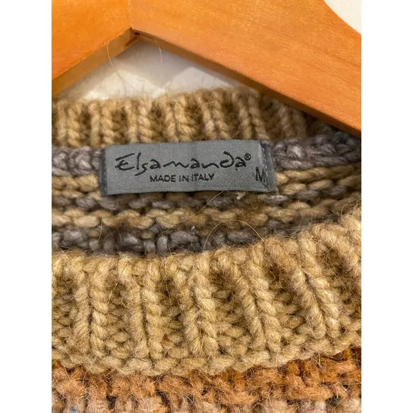 Elsamanda made in Italy Alpaca Wool Blend Sweater Womens Medium - Image 4