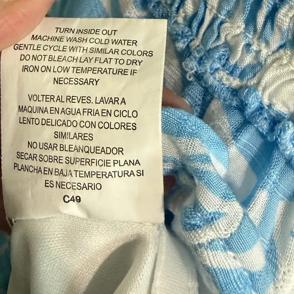 Lily Rose Hi-Neck Smocked Waist Skater‎ Dress, Size Large - Image 11