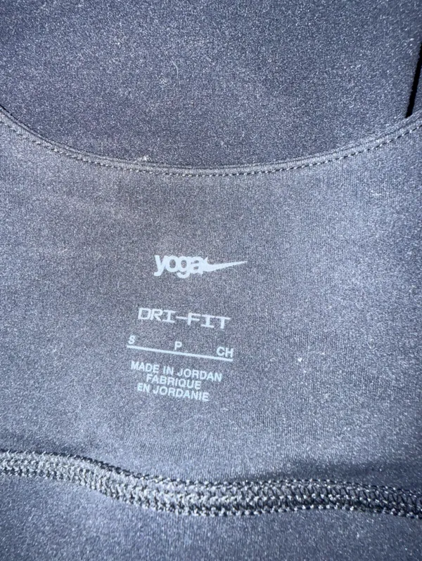 Nike Yoga Black Scoop Neck Sports Bra Tank - Image 4