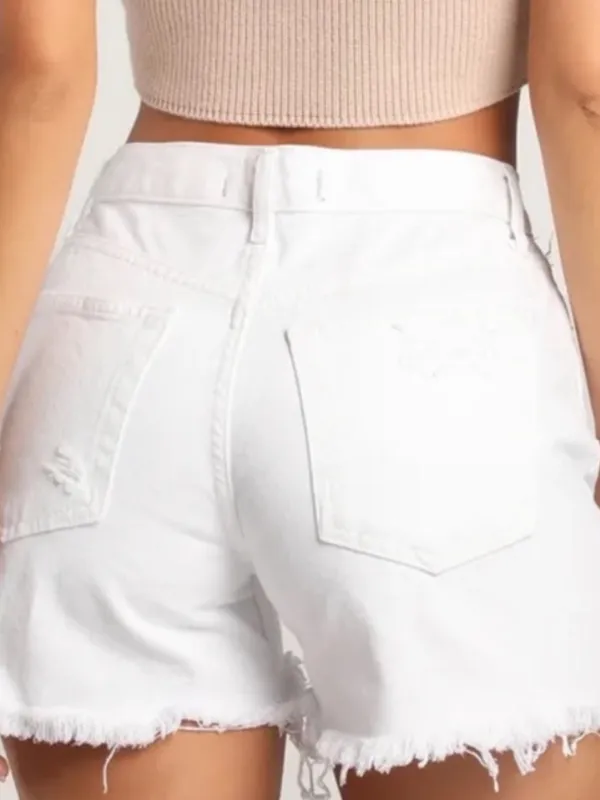 NWT We The Free People Maggie White Distressed Shorts size 26 - Image 2