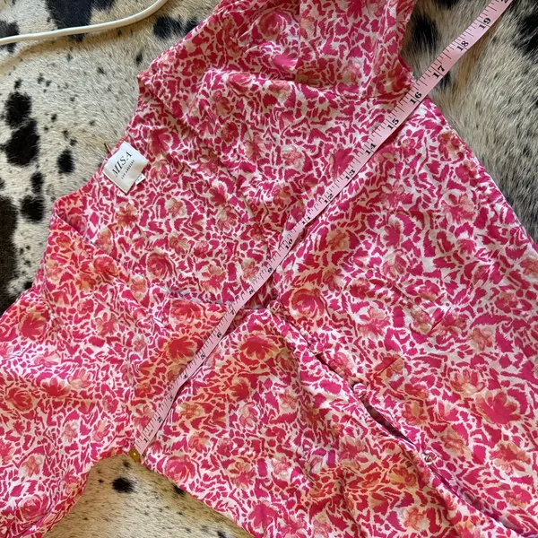MISA LOS ANGELES‎ Betsee Midi Dress Floral Button Down Cotton Dress Size XS - Image 9