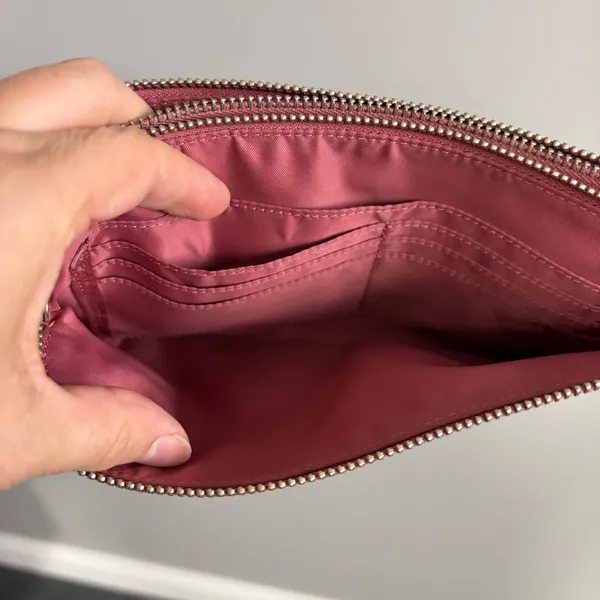 Lululemon Double Zip Pouch Pink Nylon Travel Wallet Organizer Clutch - Image 5