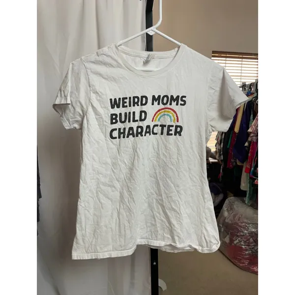 Women's Port & Company Short Sleeve Tee White Black M - Image 2