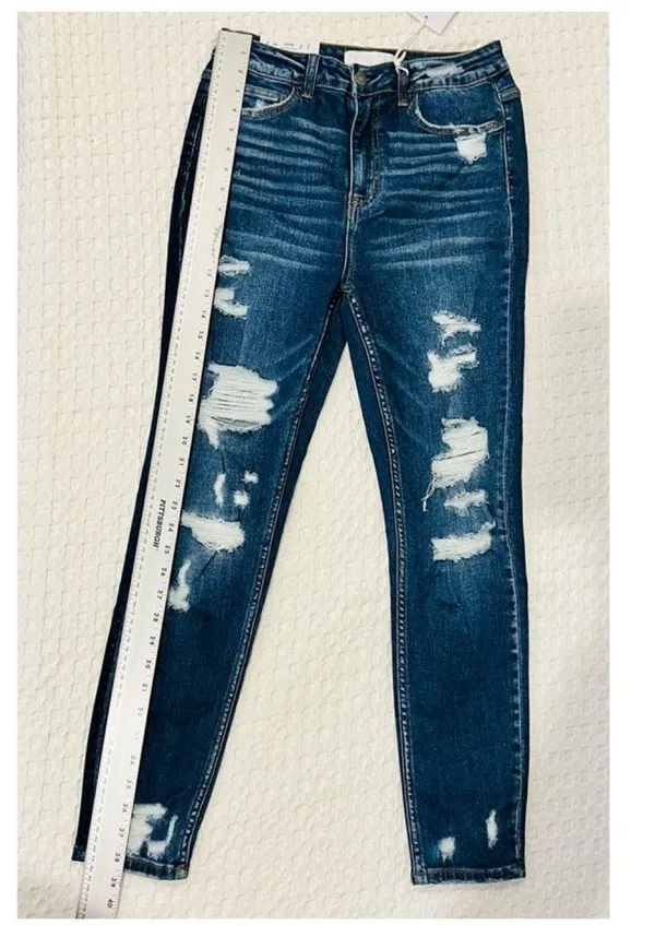 Vervet Haylie Women's Blue Denim Jeans NWT- Size 29 Distressed New #163 - Image 15