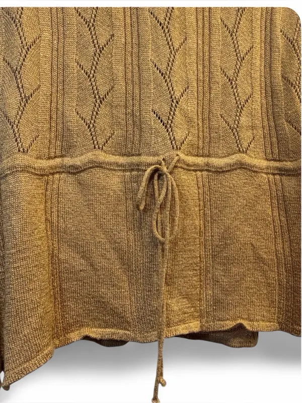 Bloomingdales Dolce Vita Women’s Metallic Golden Knit Short Sleeve Tunic Size L - Image 6