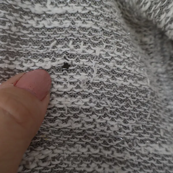 Abercrombie & Fitch Womens XS Oatmeal Metallic Knit Side Zipper Sweater - Image 4