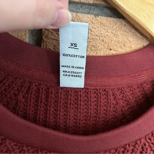 Varley Matteson Knit Sweater Russett Brown Anthropologie Long Tunic Knit XS - Image 4