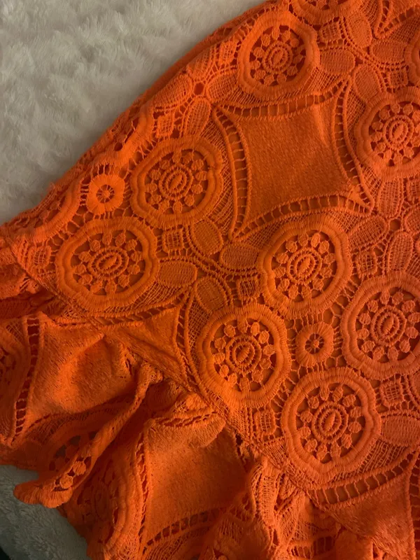 Orange citrus dress Size XS - Image 6