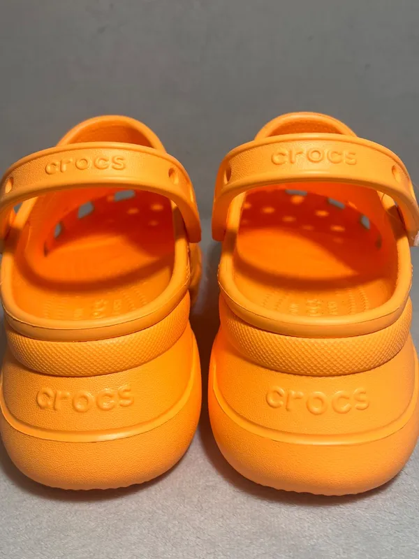 CROCS Siren Platform Clogs Orange Women's Size 7 Chunky Heel Y2K Sandals Comfort - Image 9