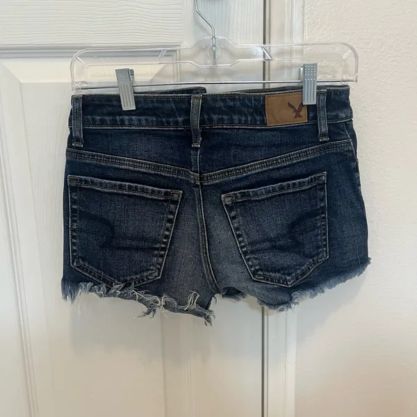 American Eagle Outfitters Denim Frayed Hem Shorts - Image 3
