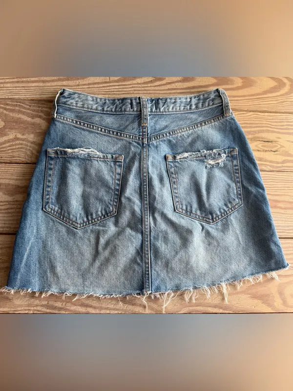 Abercrombie & Fitch Zoe Natural Rise Vintage A-Line Denim Skirt Size 25/0 - Image 3