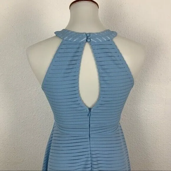 Altar'd State Blue Fit And Flare Sleeveless Textured Mini‎ Dress Boho Chic Small - Image 5