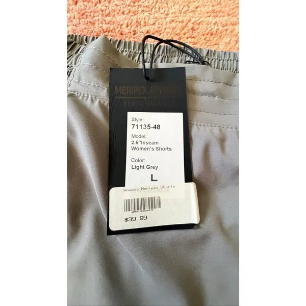 Meripex Athletic Running Shorts Light Grey L Built - Image 2