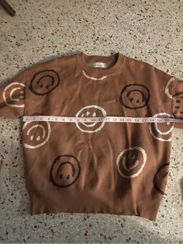 Altar’d State Smiley Face Oversized Sweater Women’s Size XS - Image 4