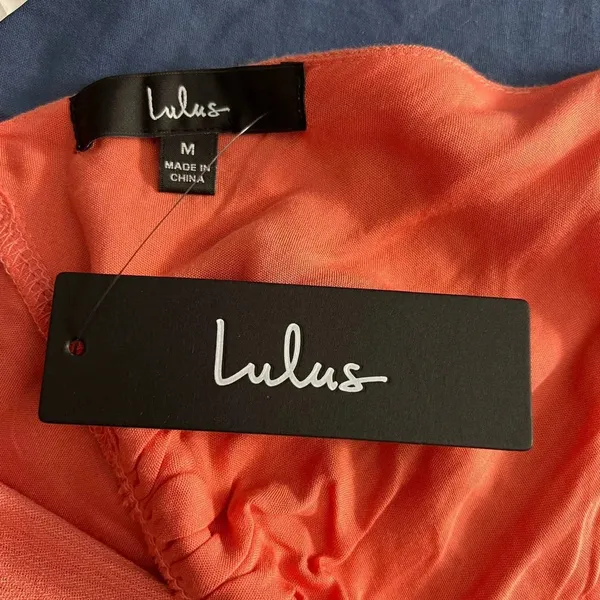 Lulus Coral‎ Tie Bralette Halter Top Size Medium - Image 10