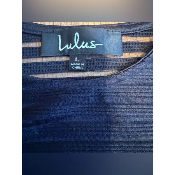 Lulus Women's Perfect Mesh Black Long Sleeve Bodycon Dress Size L (NWT) - Image 6
