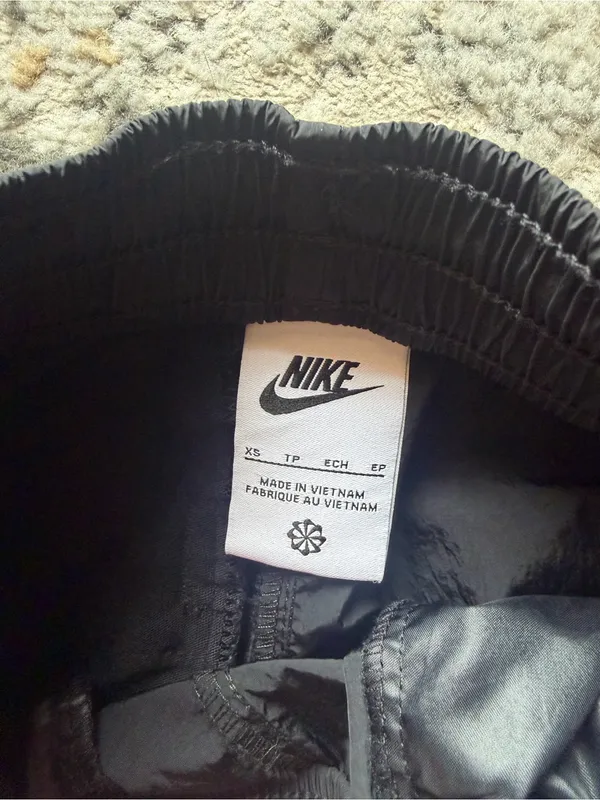 Nike Black Lightweight Track Pants with White Swoosh - Image 9