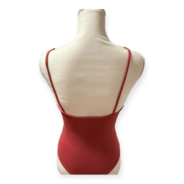 Lulu's Red Ribbed Bodysuit‎ - Image 6