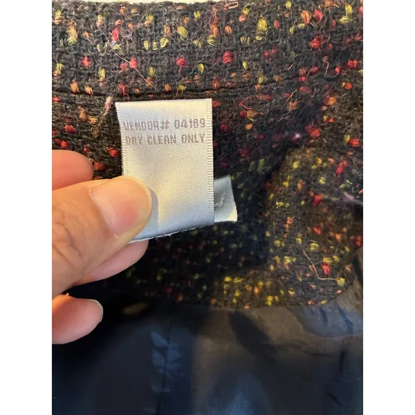 Spiegel Wool Blend Tweed Coat Jacket Double Breasted Size 10‎ - Image 5