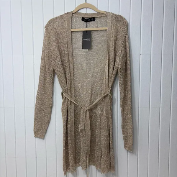 LIONESS‎ Take Me To Rio Mini Wrap Sheer Dress GOLD Size XXS NEW - Image 2