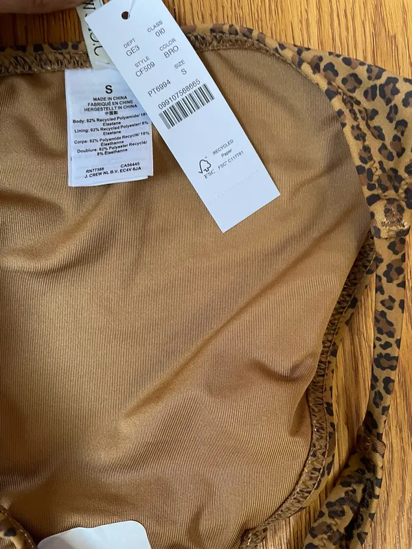 J.crew leopard print 90’ no tie bikini bottom  - Image 8