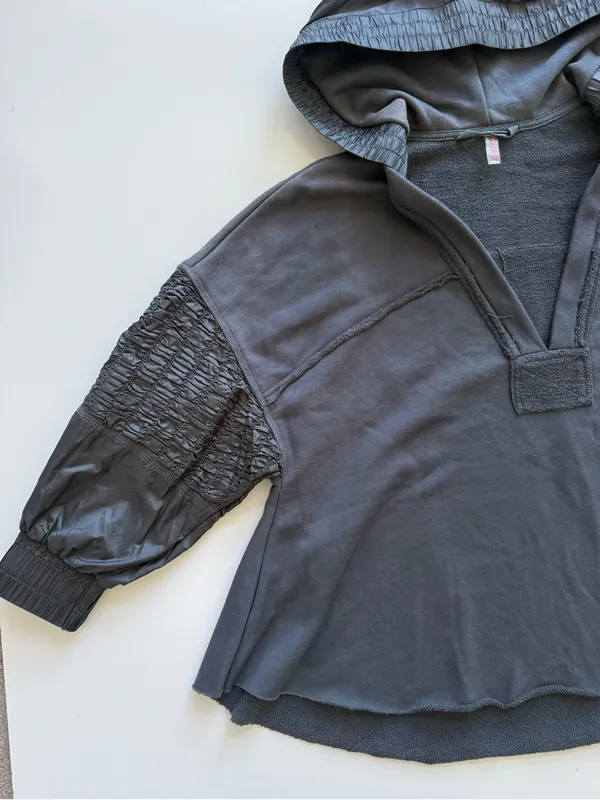 Free People Movement Spin Hoodie Charcoal Gray Size Small - Image 6