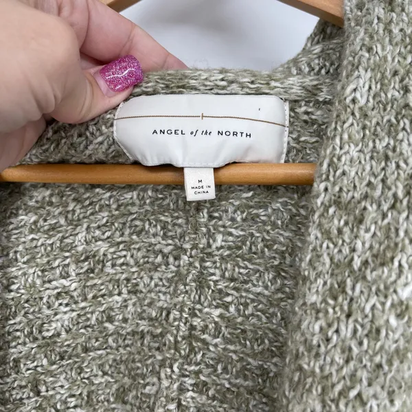 Angel of the North Chunky Knit Open Cardigan Alpaca Blend Slouchy Size M‎ - Image 5