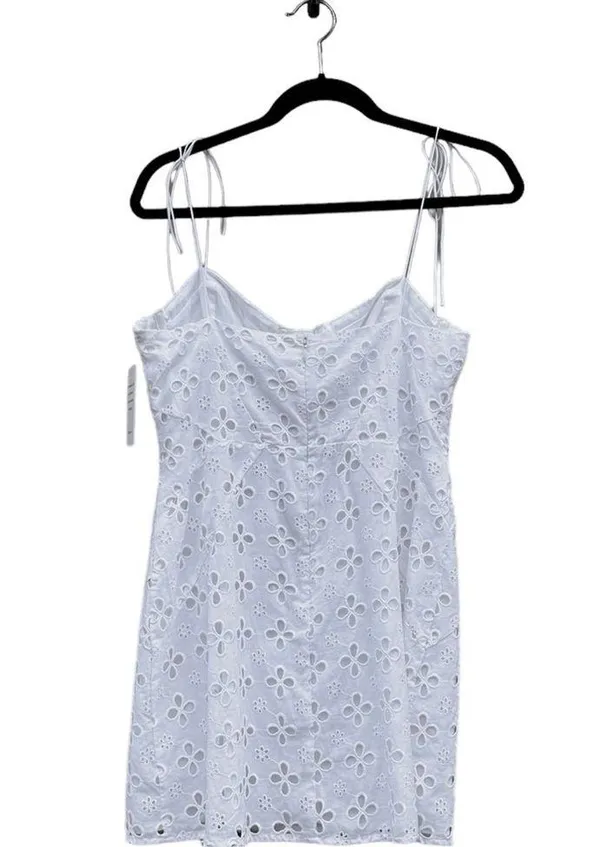 For Love And Lemons Picnic Mini Dress White Eyelet Revolve NWT Large - Image 2