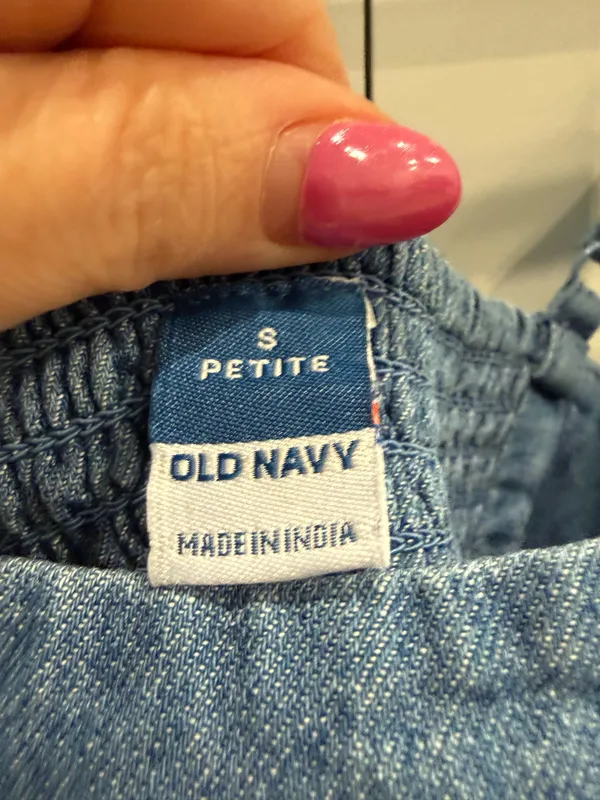 Old Navy Fit & Flare Sleeveless Denim Dress - Image 4