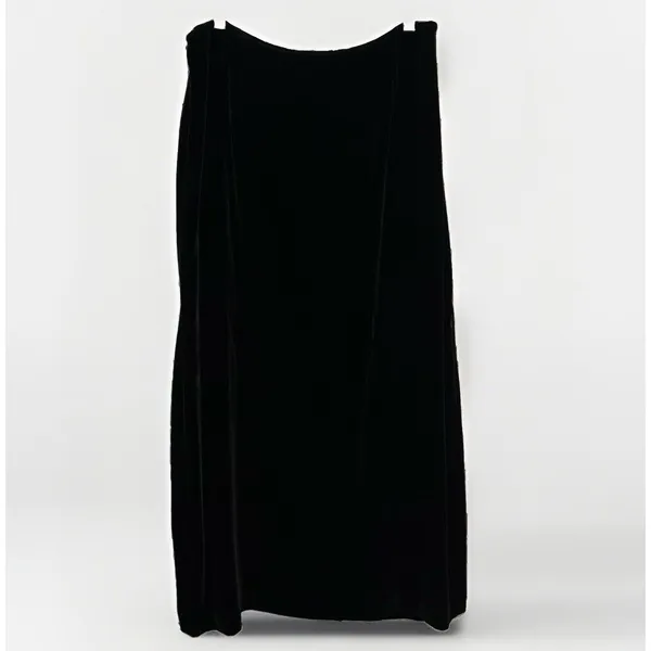 Rena Rowan Vintage Whimsigoth Velvet Midi/Maxi Skirt Size 14 Black Modest Minimalist Glam - Image 2