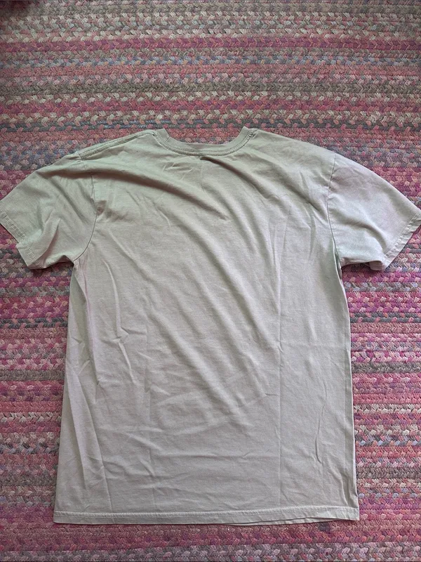 'Bugged Out' VOLKSWAGEN Tan Graphic Tee with Red Beetle - Image 4