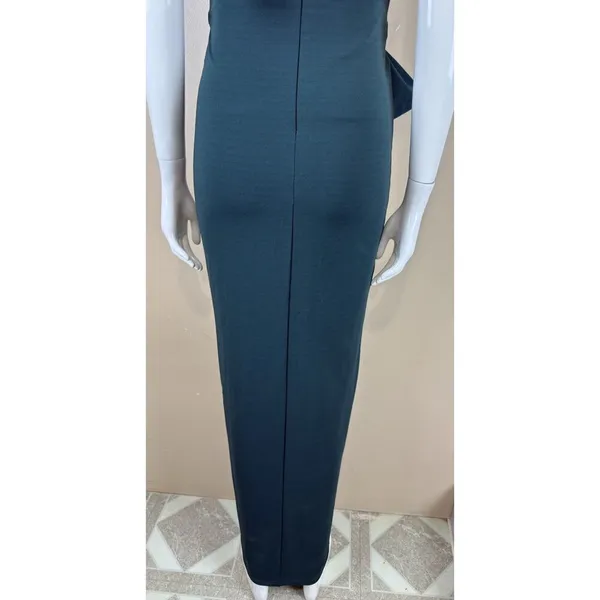 Lulus Teal Blue Strapless Maxi Dress With Split Front Hem Formal Gown XS NWT - Image 6