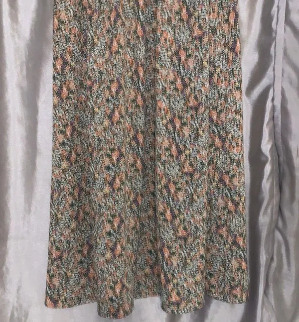 SheIn Boho Floral Print Long Elastic Waist A-Line Skirt - Image 3