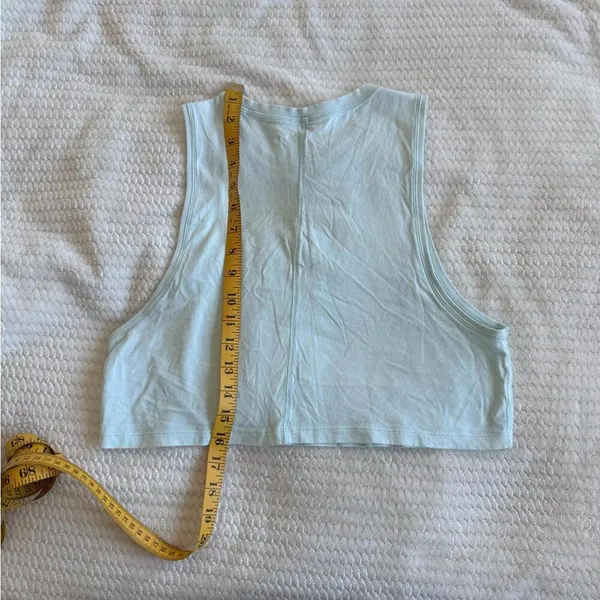 DSG Light Blue Crop Top Tank - Sleeveless Leisurewear - Image 3