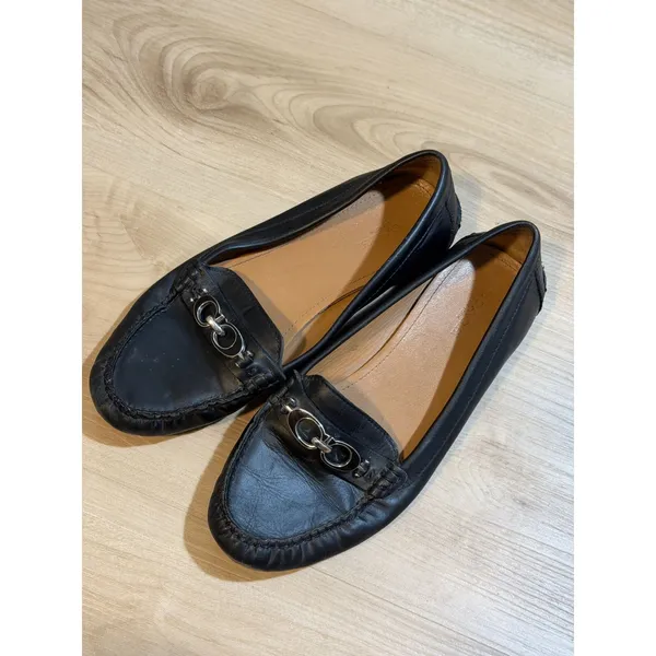 Coach Fortunata Loafers Black 8.5B Womens Bit Moccasin Driving Shoes - Image 4