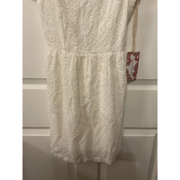 NWT Band of the Free White Eyelet Ariel Mini Dress Corset Lace Back, S - Image 7