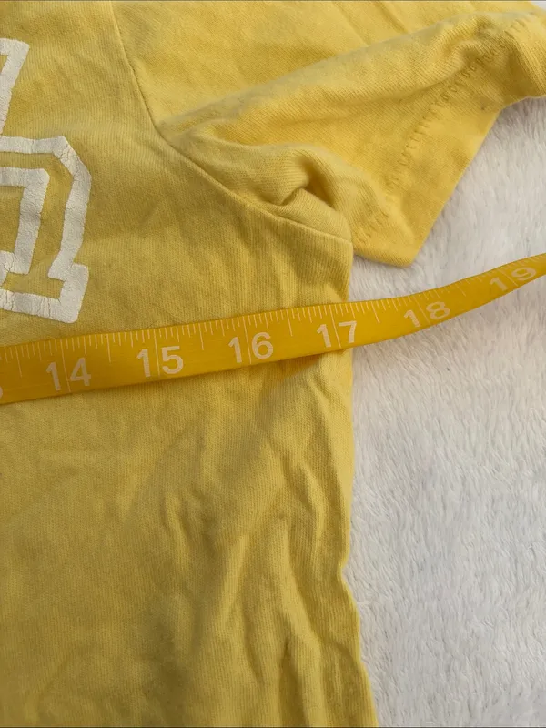 Abercrombie & Fitch size large Yellow baby Logo Tee flaw y2k preppy - Image 6