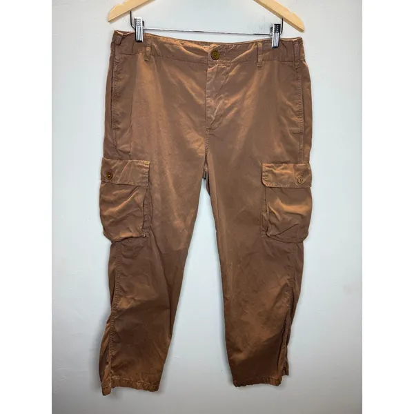 FRAME Cargo Pants Women 31 Washed Latte Straight Leg Utility RUSPT586 - Image 4