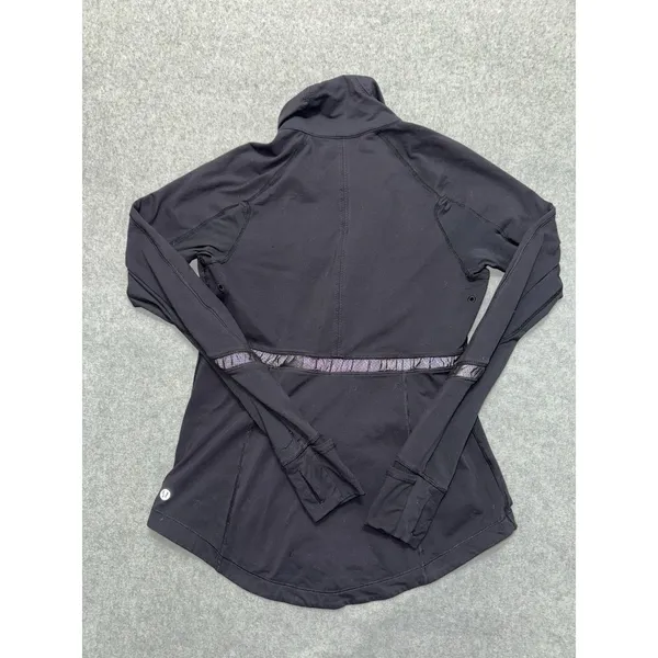 Lululemon Womens Run Reflect 1/2 Zip Pullover Black Stretch Jacket Size 10 - Image 6