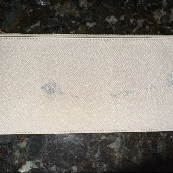Coach White‎ Pencil Case Slicer Long Pouch Wallet clutch D See Photos - Image 4