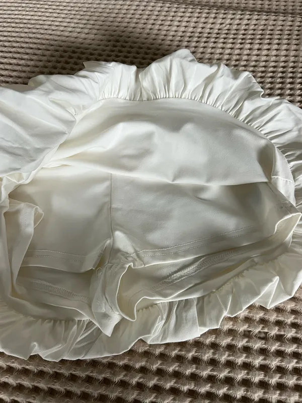 SHEIN white mini skirt with ruffles in XS #miniskirt #ruffles - Image 2