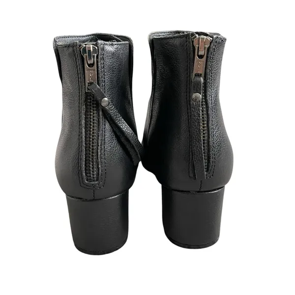 Steve Madden Ilana Ankle Leather Booties Women’s Size 8.5 Black Block Heel - Image 4