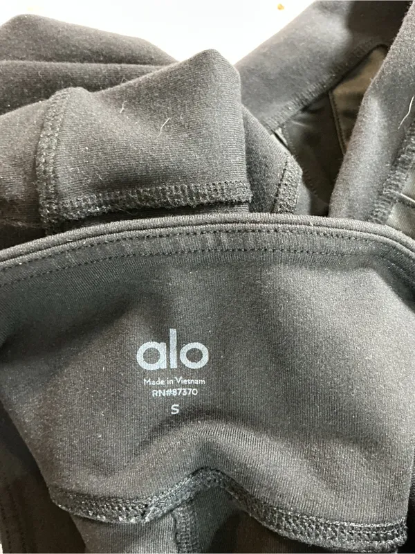 ALO Yoga Black Ribbed High-Rise Leggings 1074 - Image 5