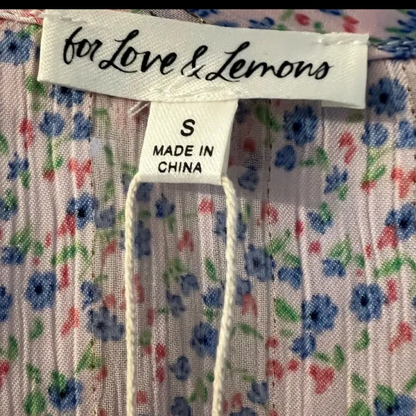 For Love And Lemons Pheobe Pink Floral Cut-Out Mini Dress NWT - Image 7
