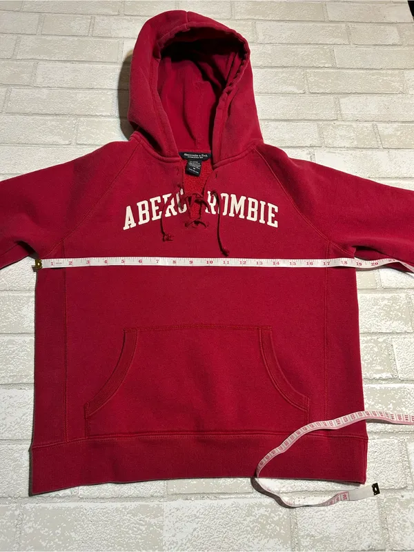 Abercrombie Y2K 90s Hooded Sweatshirt Size Medium - Image 4