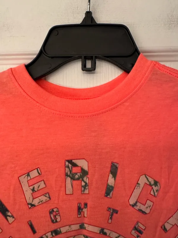 American Fighter Coral Pink Women’s Short Sleeve Graphic Tee Size XS - Image 8