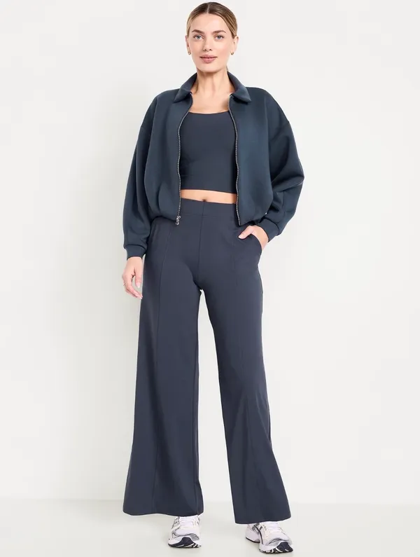 Old Navy High Waisted Power Soft Trouser Pants in Dusk Navy - Image 3